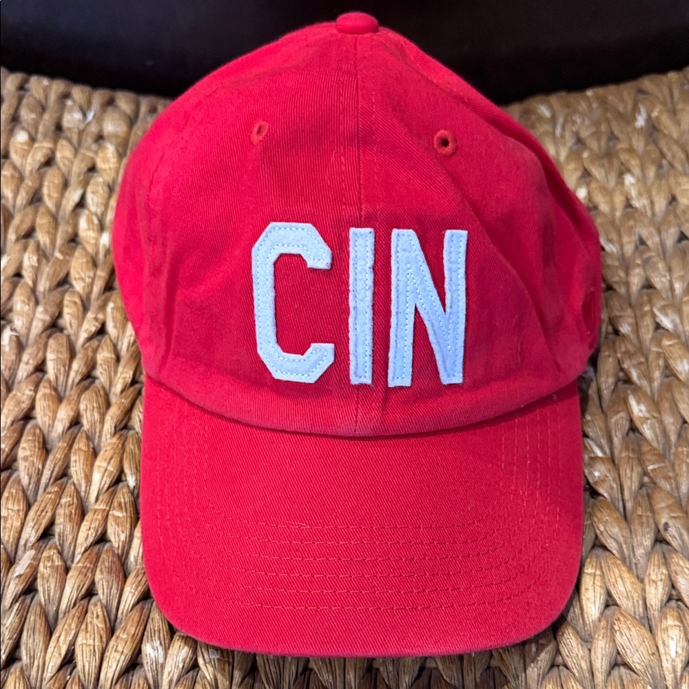 Top of the World Red Hat with White 'CIN' Embroidery